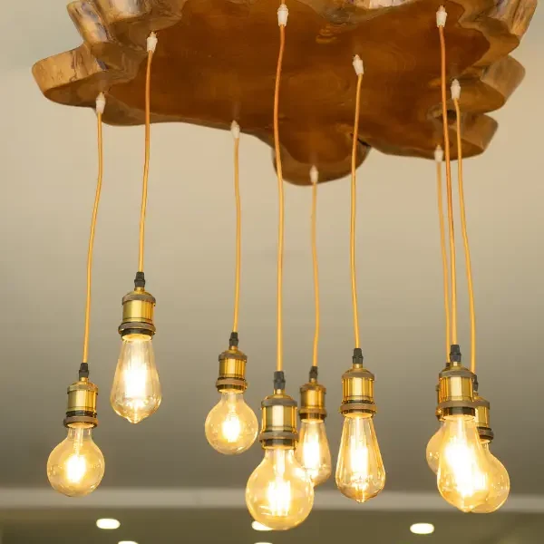 Rustic Rosewood Pendent Chandelier Lights