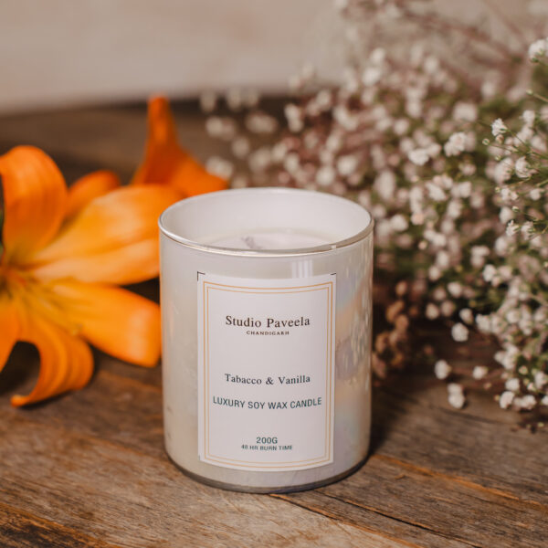 Tobacco & Vanilla Luxury Soy Wax Candle – 200g