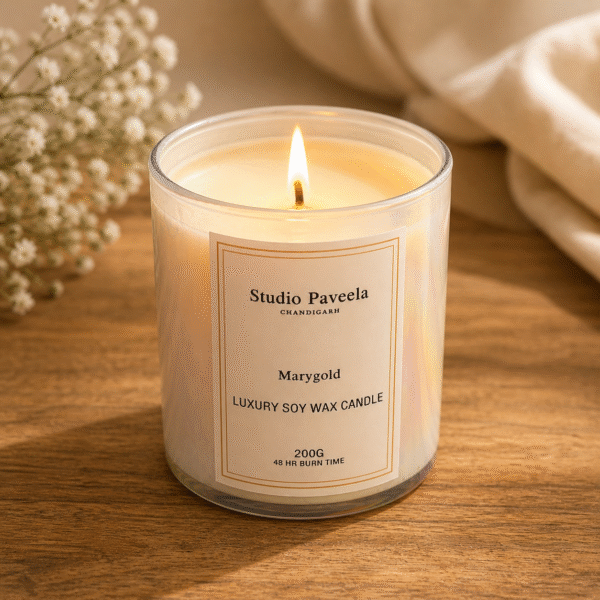 Marygold Soy Wax Candle – 200 g Long Lasting Fragrance