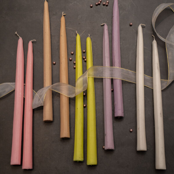 Soy Wax Taper Candles – Pastel Shades (12 Inch, Set of 2)