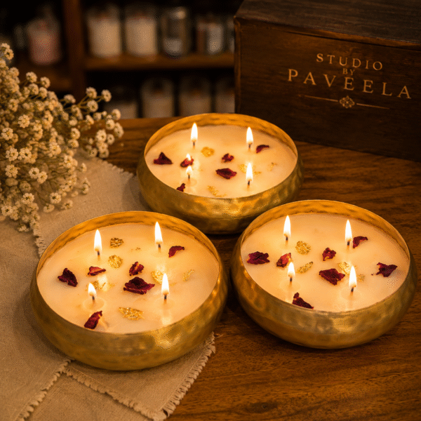 Soy Wax Urli Candle – 6 Inch (300 gm) | Velvet Rose & Oudh