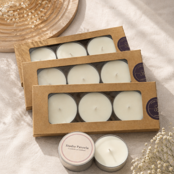 Scented Tea Light Candle in Acrylic Container – Set of 3 (30g Each)