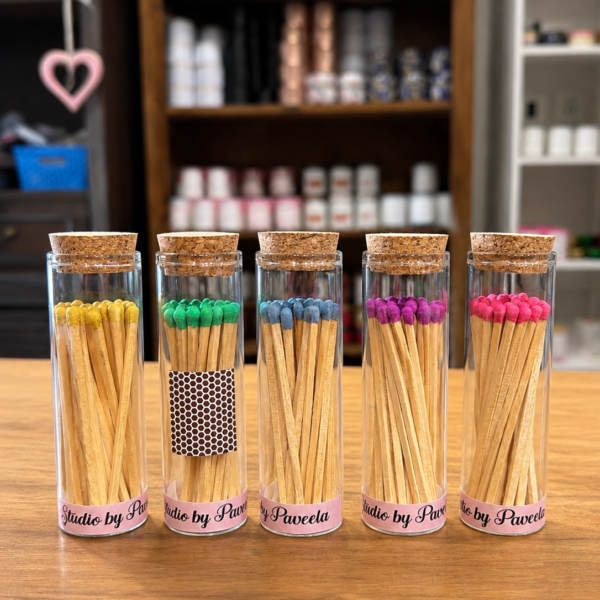 Luxury Long Matchsticks in Glass Jar (4–5 Inch)